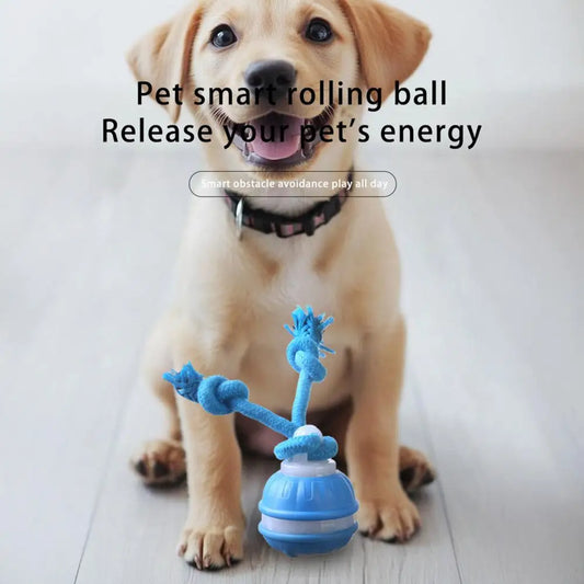 Smart Automatic Moving Ball Squeaky Dog Toy with Motion Sensor Compact Dog Ball USB Charging Interactive Rolling Pet Toy